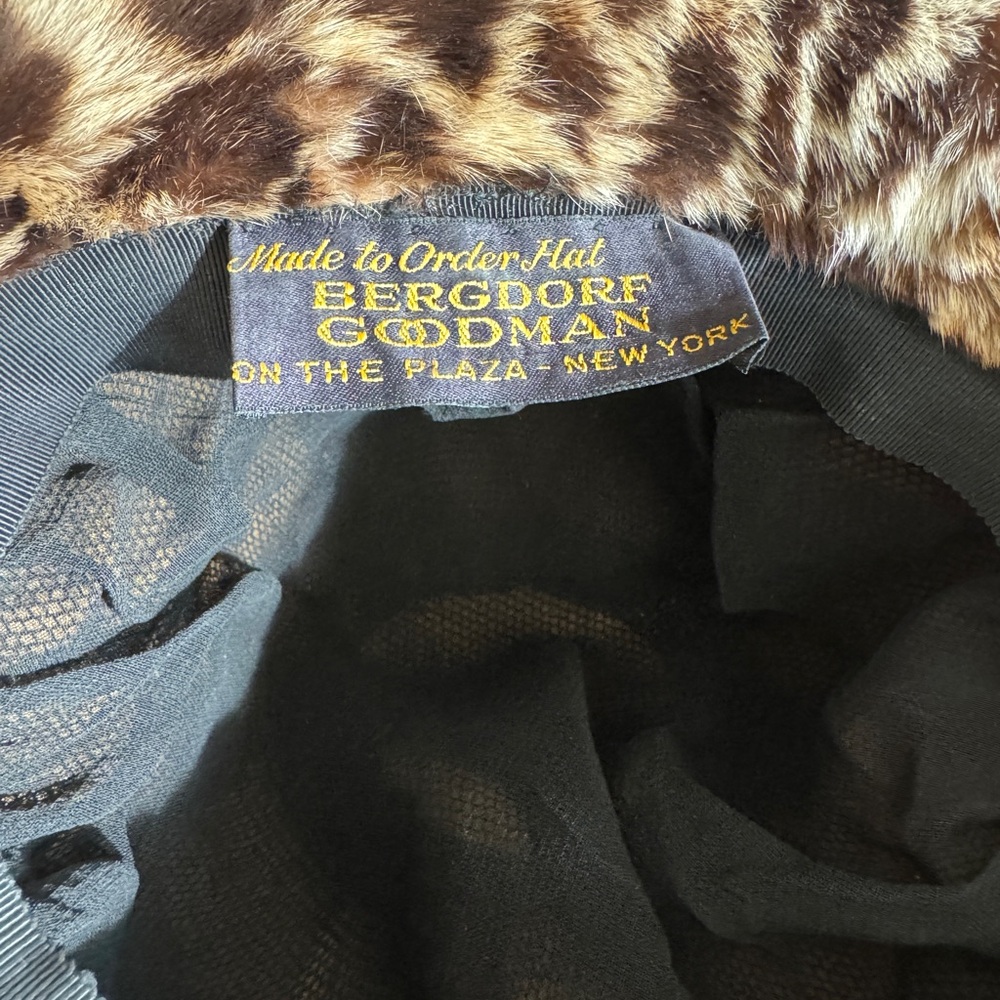 Leopard Print Rabbit Fur Hat - Picture 5 of 5